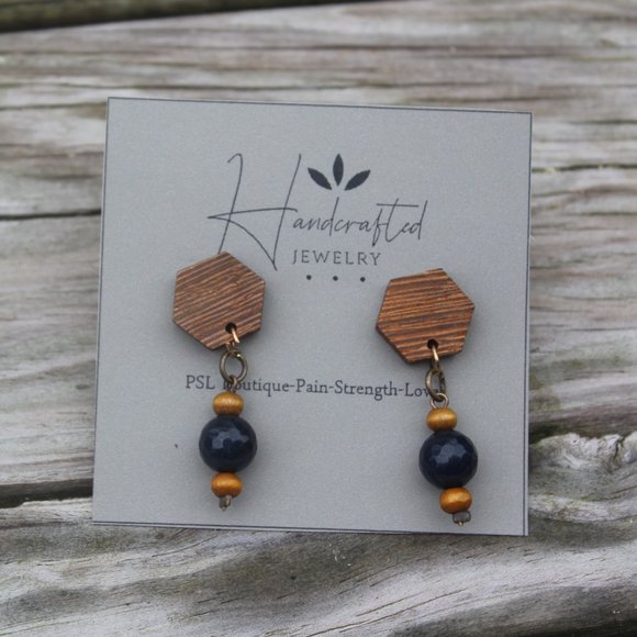 Handcrafted Wooden Bead Bracelet Earring & Necklac - Picture 2 of 4